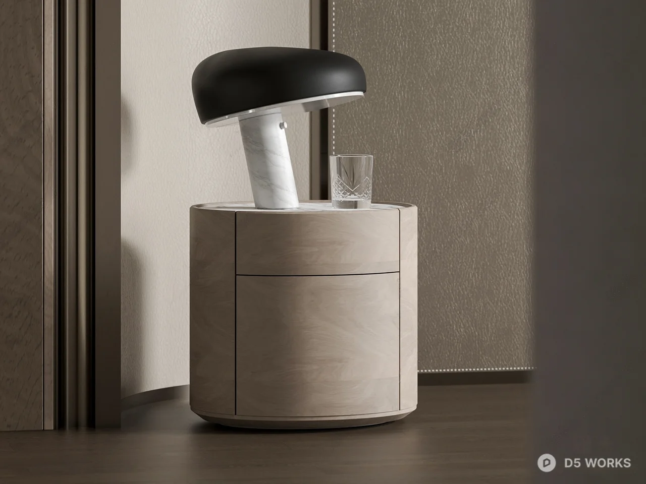 Minimalist Bedside Cabinet 3d model - Image 1