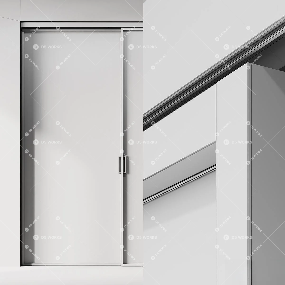 Sliding Door 3d model thumbnail 5