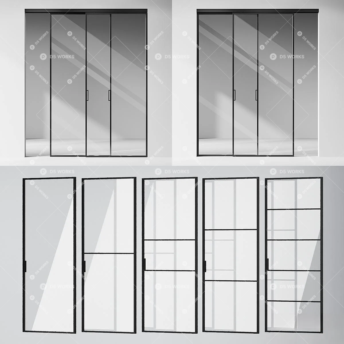 Sliding Door 3d model thumbnail 4