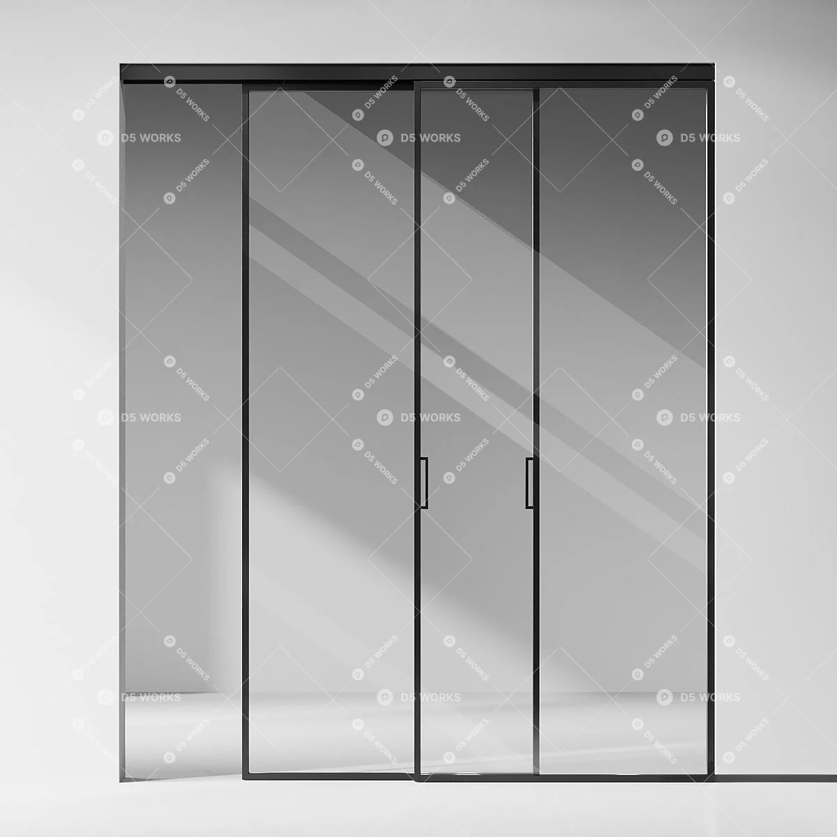 Sliding Door 3d model thumbnail 2