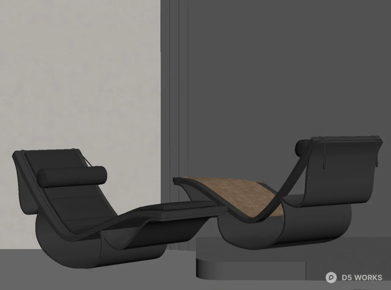 Vertical Groove Wood Finish Chest Of Drawers 3d model thumbnail 2
