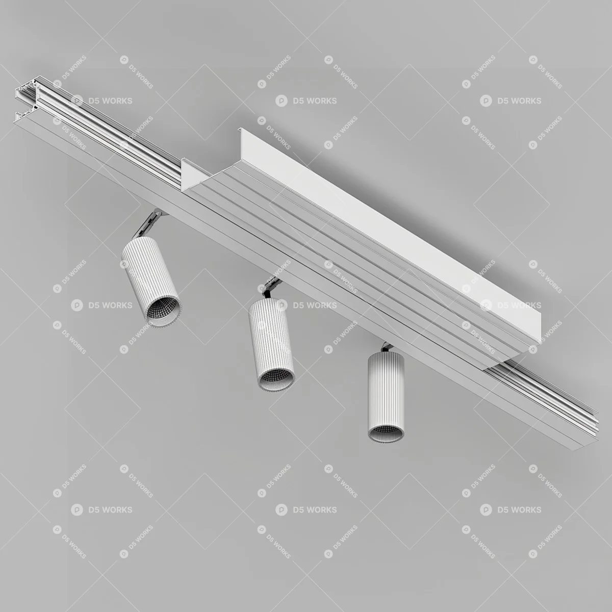 Downlight & Spotlight 3d model thumbnail 3