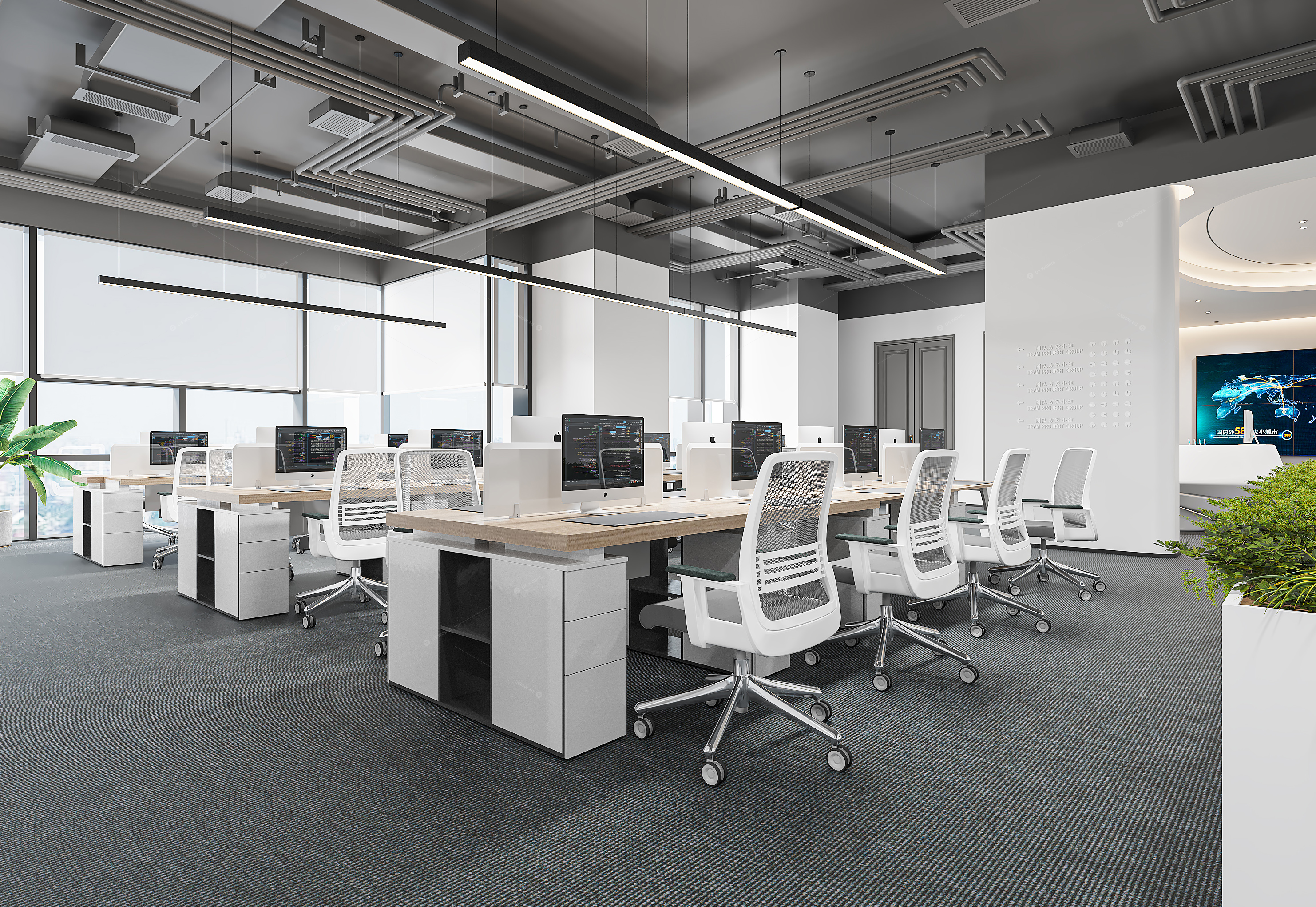 Office Spaces 3D Models