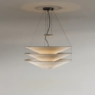 Layered Cone Pendant Light 3d model