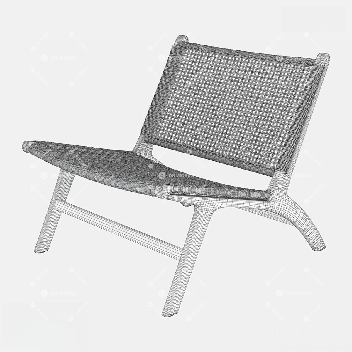 Wabi-Sabi Outdoor Chair 3d model thumbnail 2