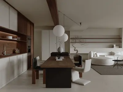 Modern Living & Dining Room