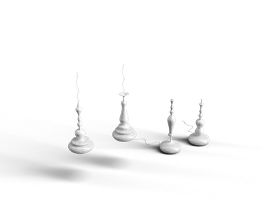Minimalist Table Lamp Set 3d model