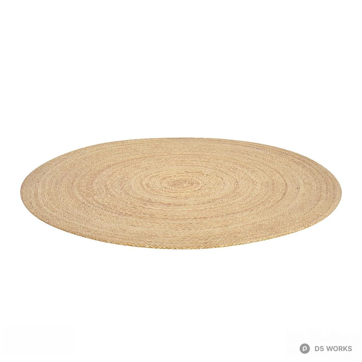 Round Jute Rug 3d model thumbnail 2