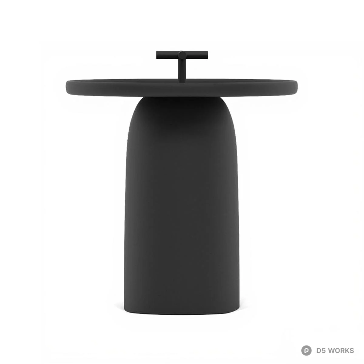 Minimalist Ceramic Side Table 3d model thumbnail 2