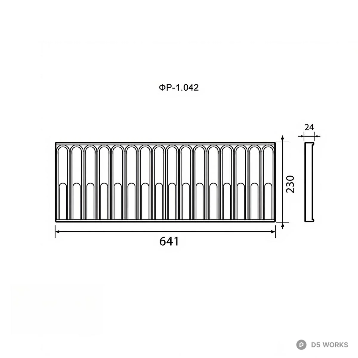 Decorative Wall Paneling With Molding 3d model thumbnail 4