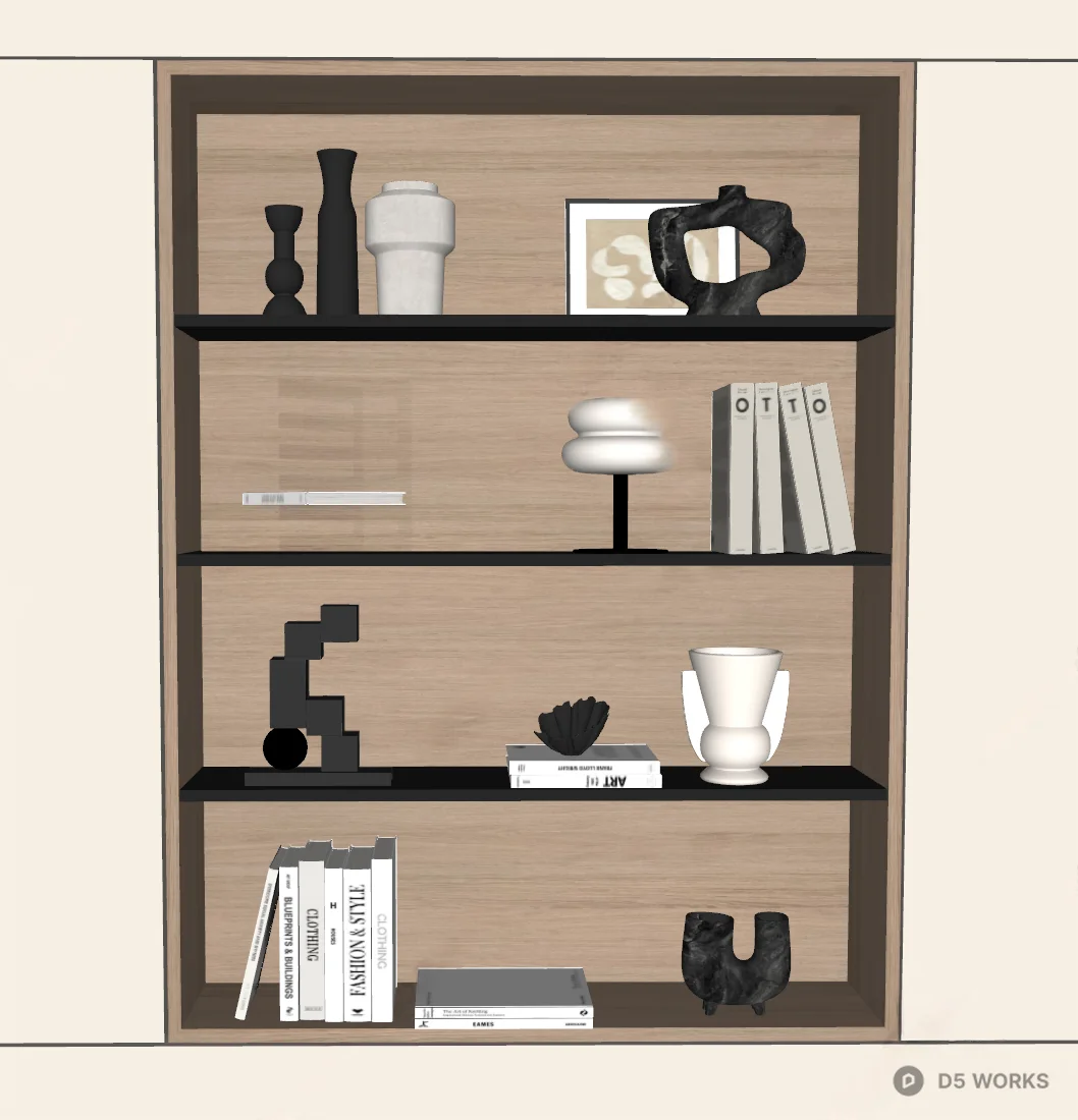 Minimalist Shelf Decor Set 3d model thumbnail 2