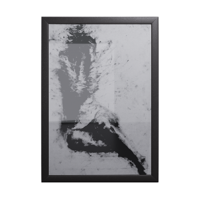 Paintings Modern Leather Frame Black and White Character Painting 
