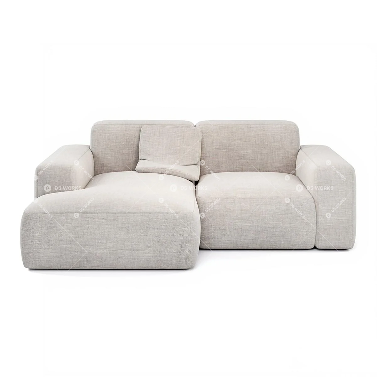 Contemporary Two-seater Sofa 3d model thumbnail 2