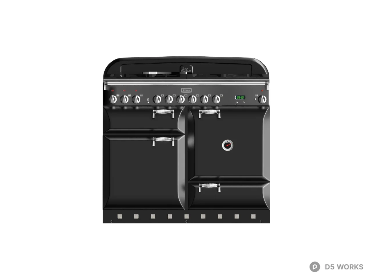 Stainless Steel Range Cooker 3d model thumbnail 2
