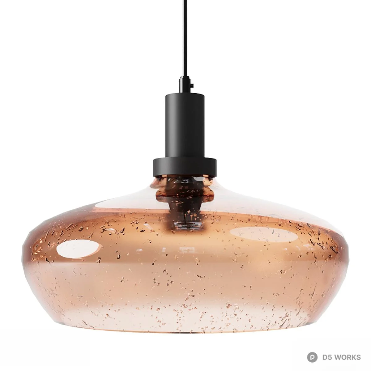 Amber Glass Pendant Light 3d model - Image 1
