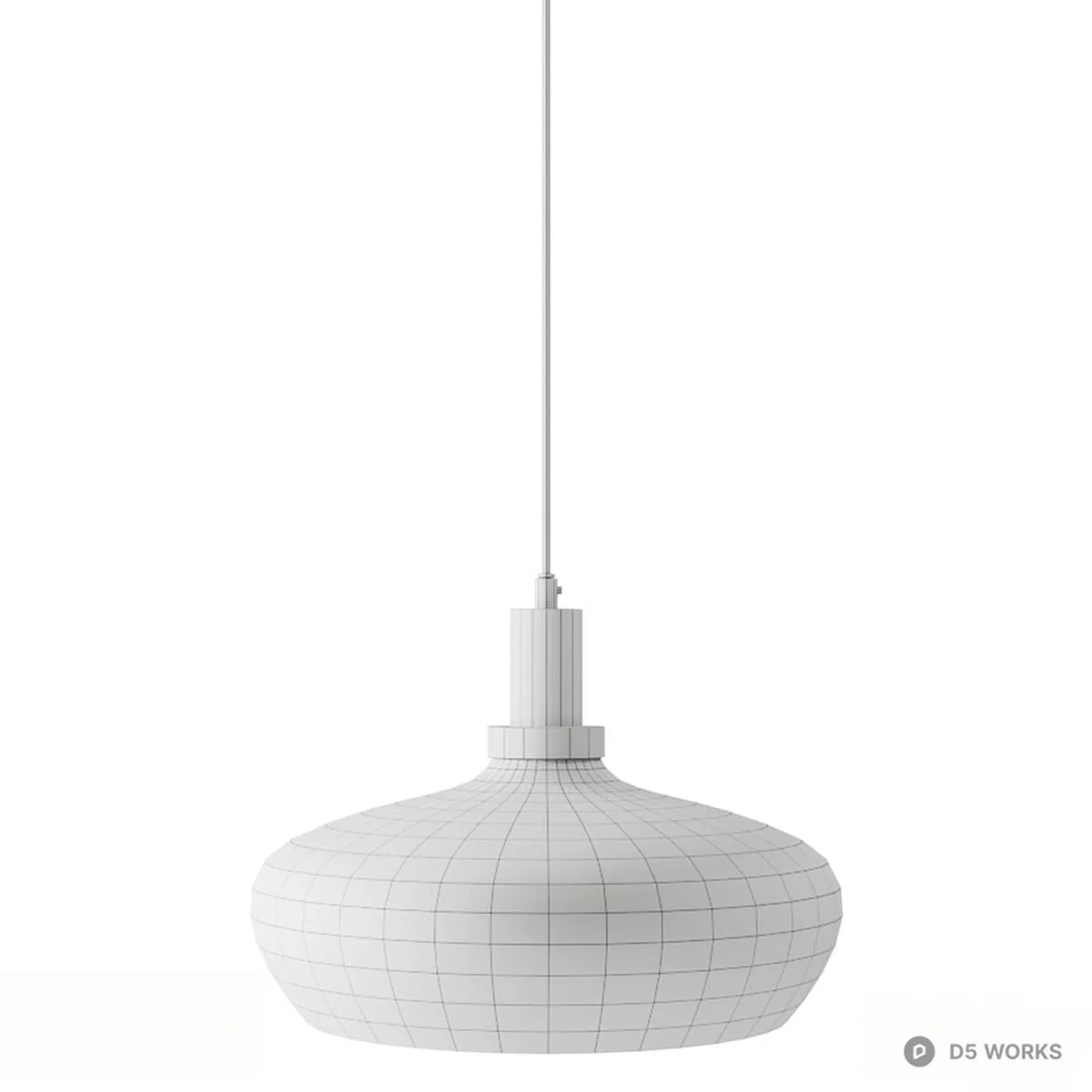 Amber Glass Pendant Light 3d model thumbnail 3