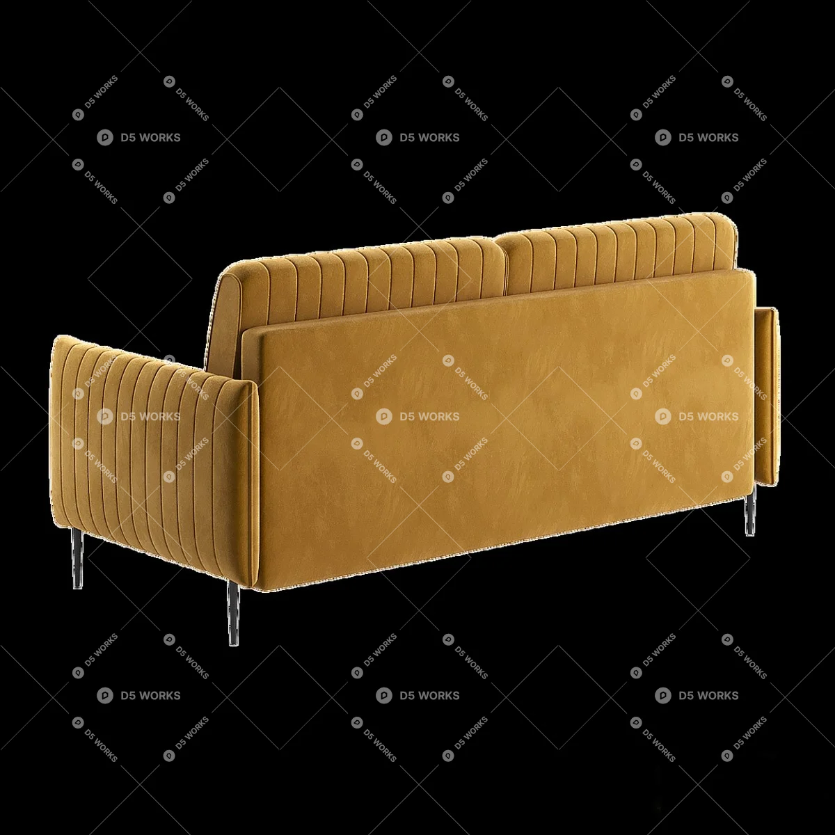 Postmodern Three-seater Sofa 3d model thumbnail 3