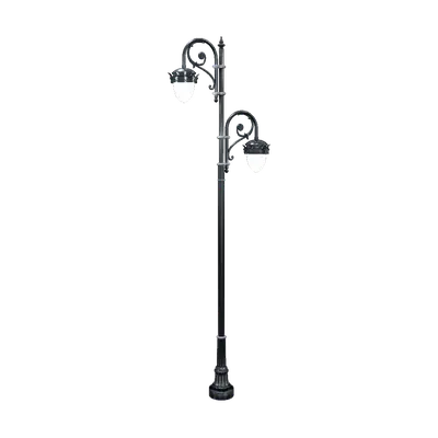 black metal double-head street lamp 3d model