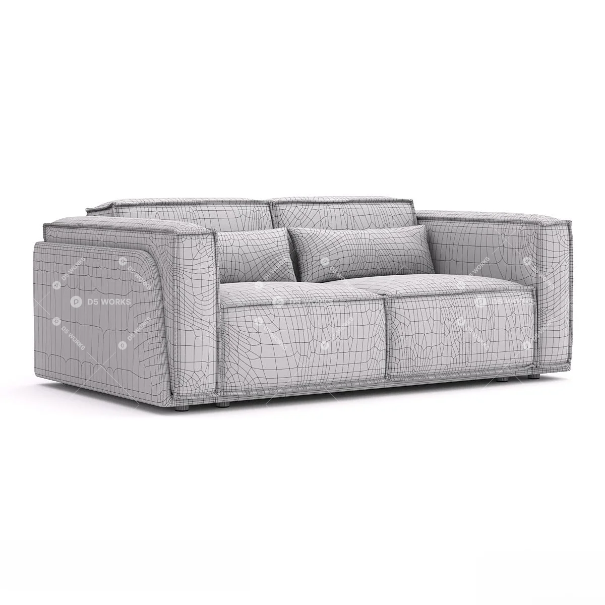 Two-seater Sofa 3d model thumbnail 5