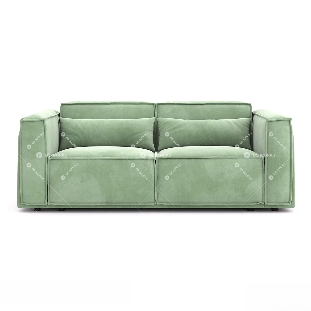 Two-seater Sofa 3d model thumbnail 2