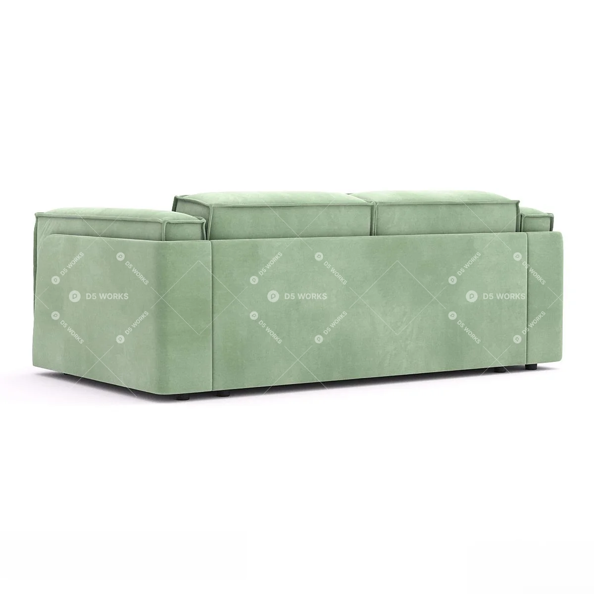 Two-seater Sofa 3d model thumbnail 3