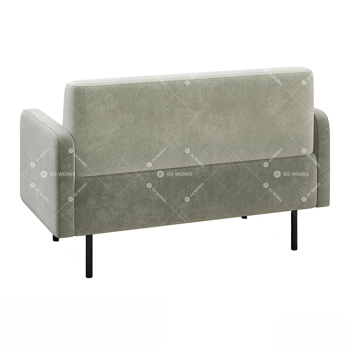 Modern Two-seater Sofa 3d model thumbnail 3