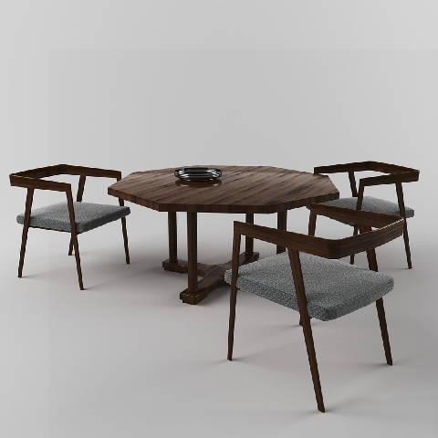 Modern Outdoor Table & Chairs Set