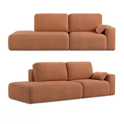 Terracotta Modular Sectional Sofa 3d model