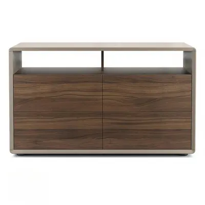 Minimalist Wood Grain TV Cabinet 3d model