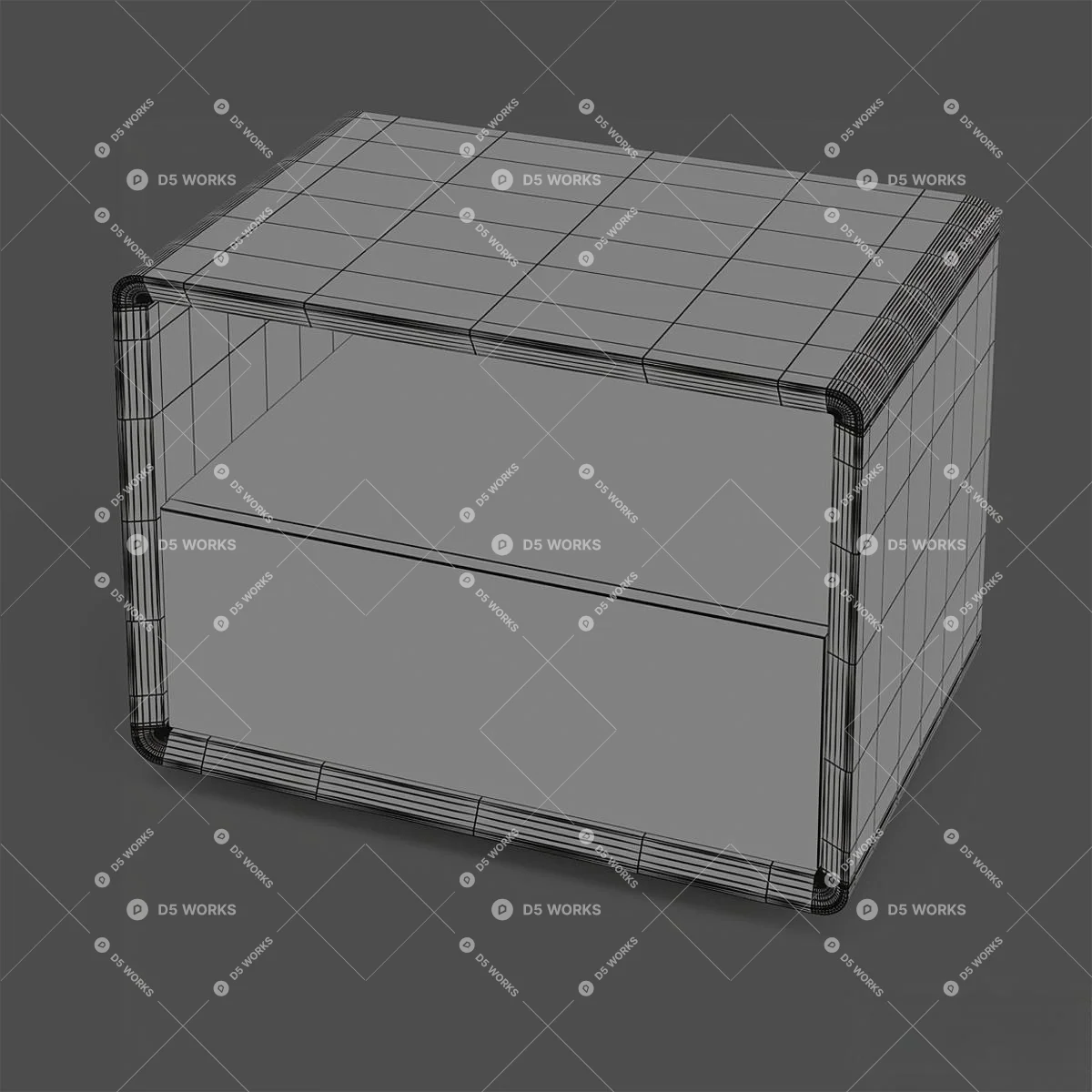 Modern Bedside table 3d model thumbnail 3