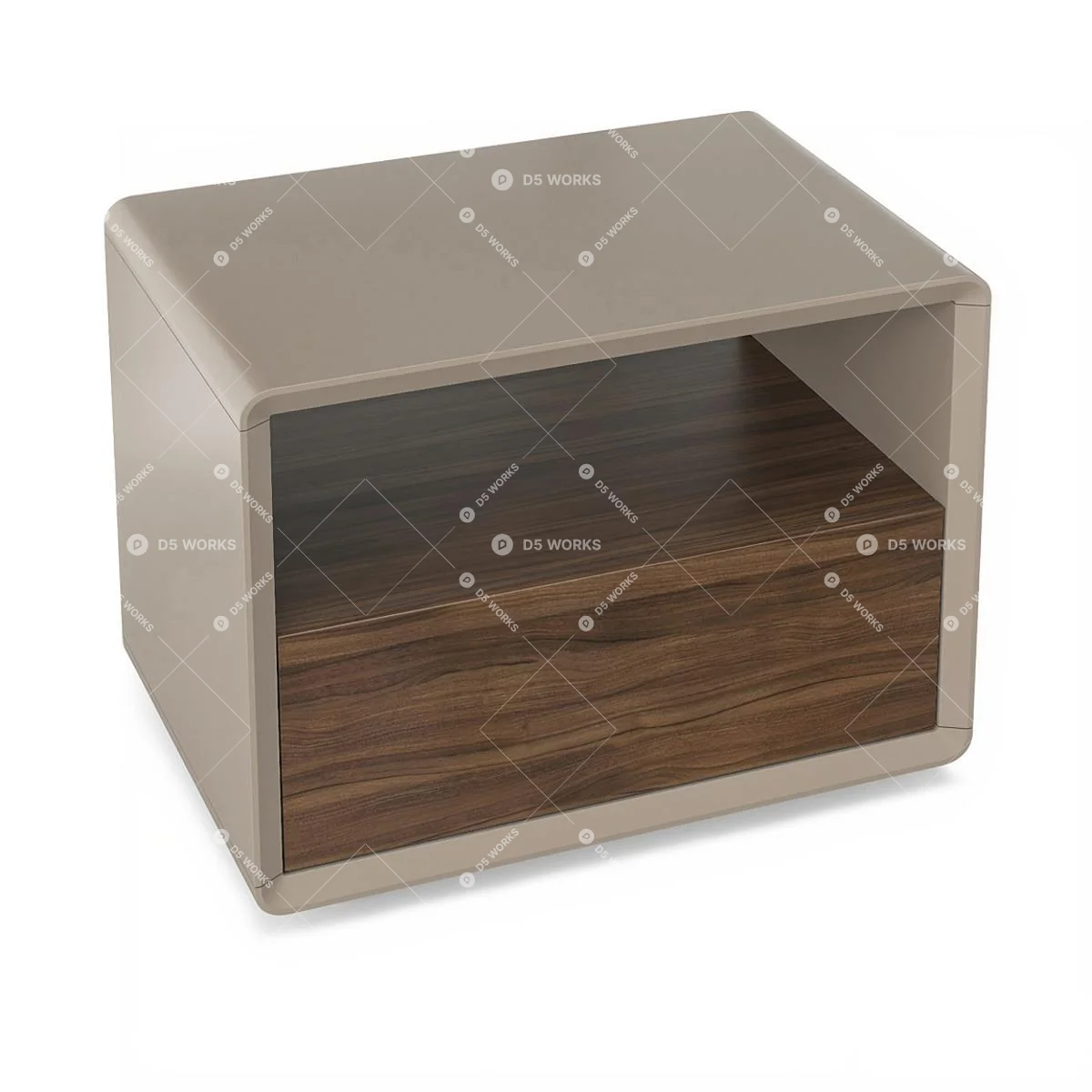 Modern Bedside table 3d model thumbnail 2