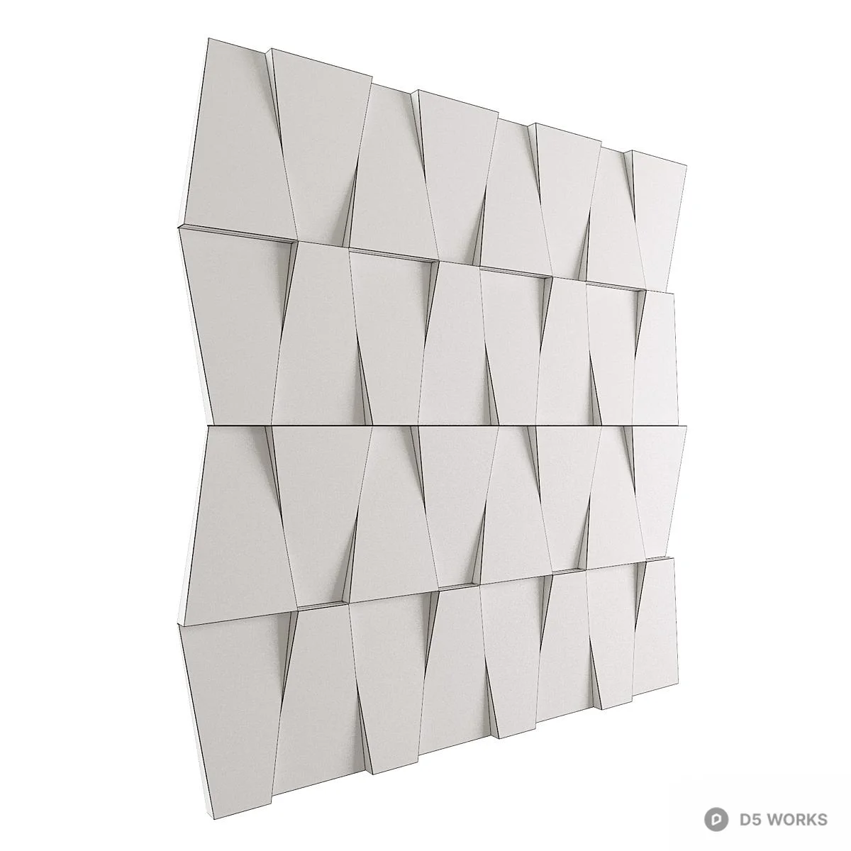 Geometric 3D Wall Panel 3d model thumbnail 3