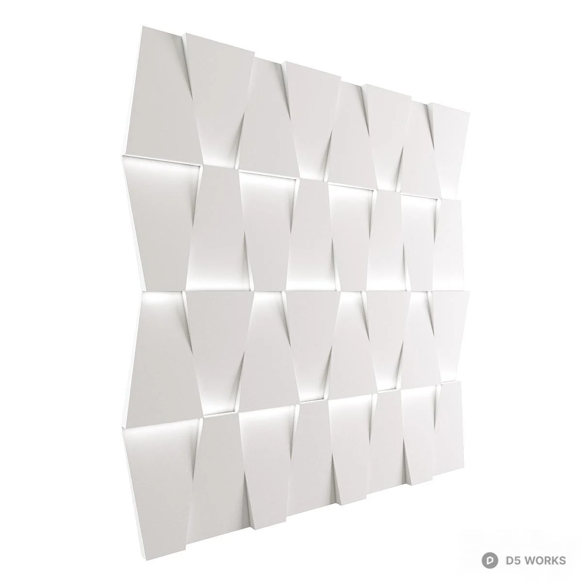 Geometric 3D Wall Panel 3d model thumbnail 2