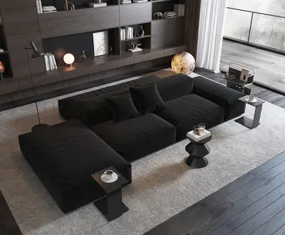 Modern Sofa & Side Table Set