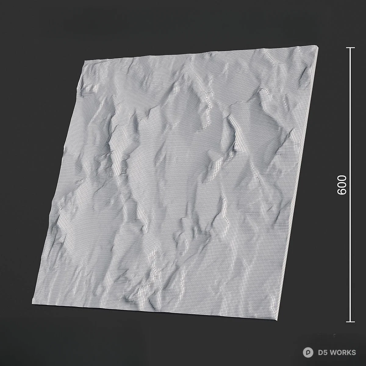 Textured White Wall Panel 3d model thumbnail 3