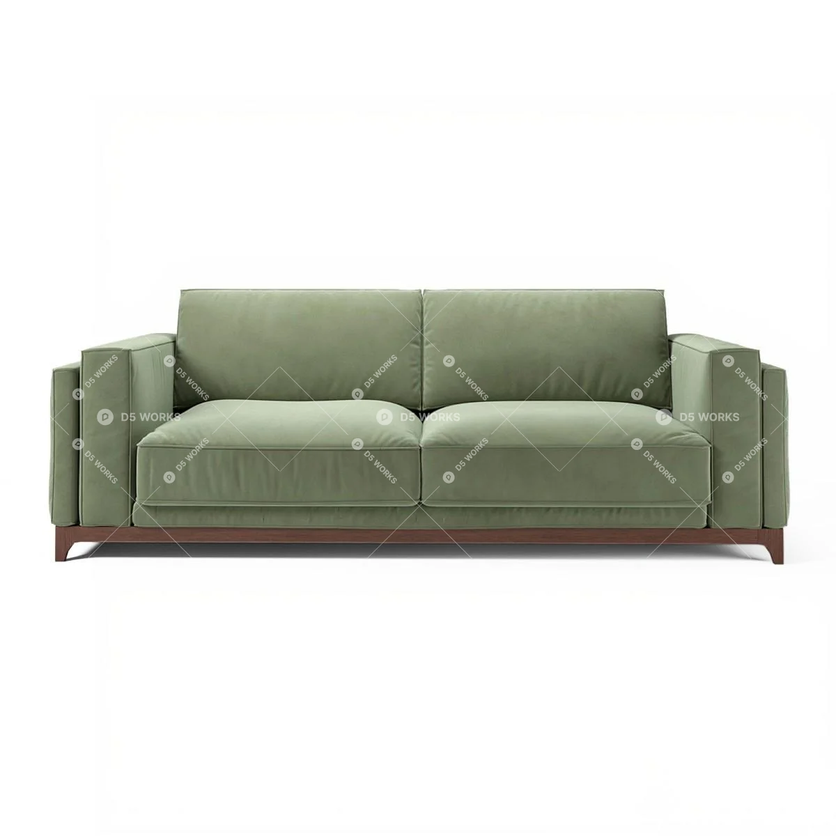 Scandinavian Three-seater Sofa 3d model thumbnail 2