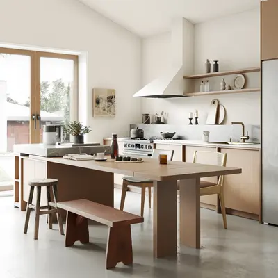 Organic Modern Open Kitchen