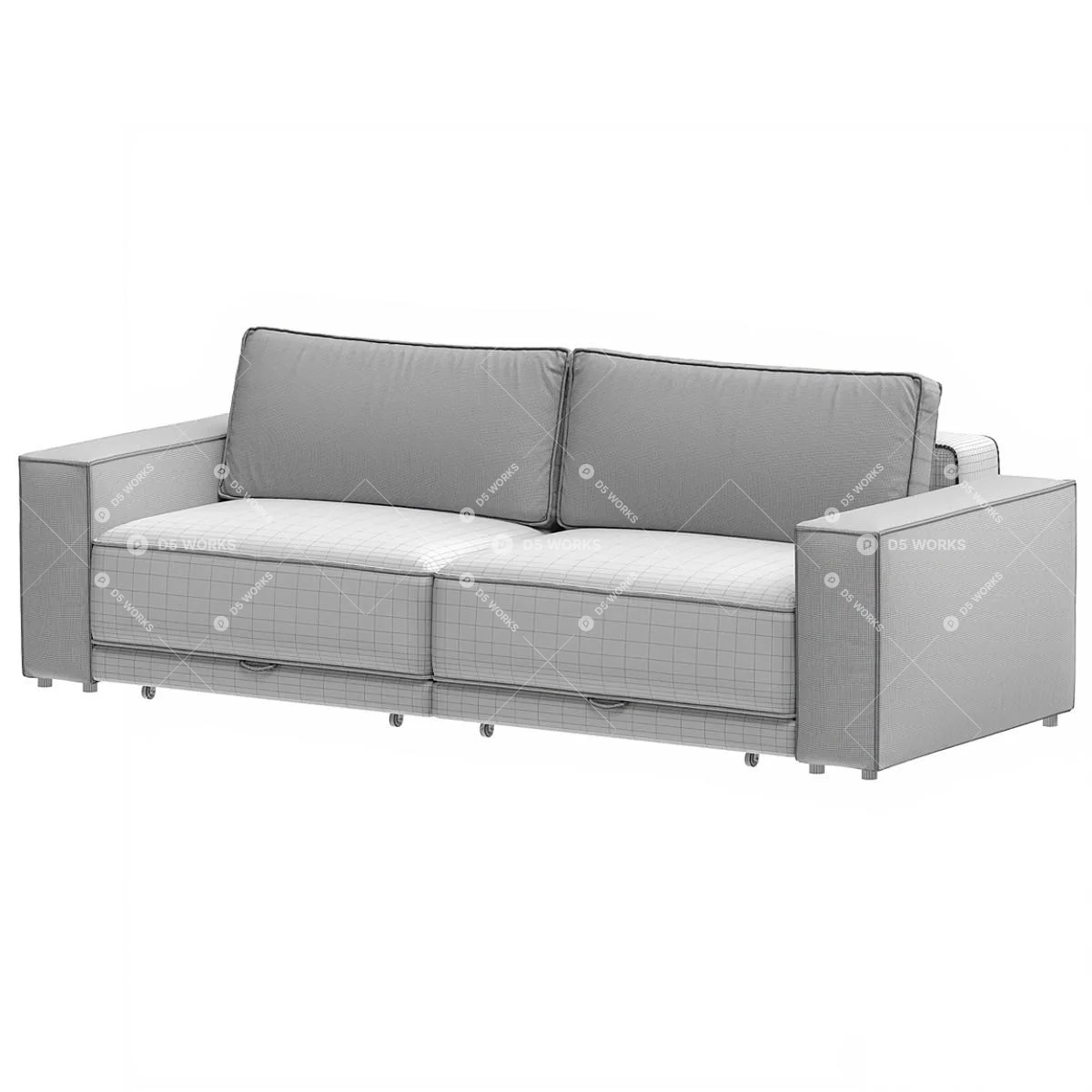 Modern Sofa Bed 3d model thumbnail 6