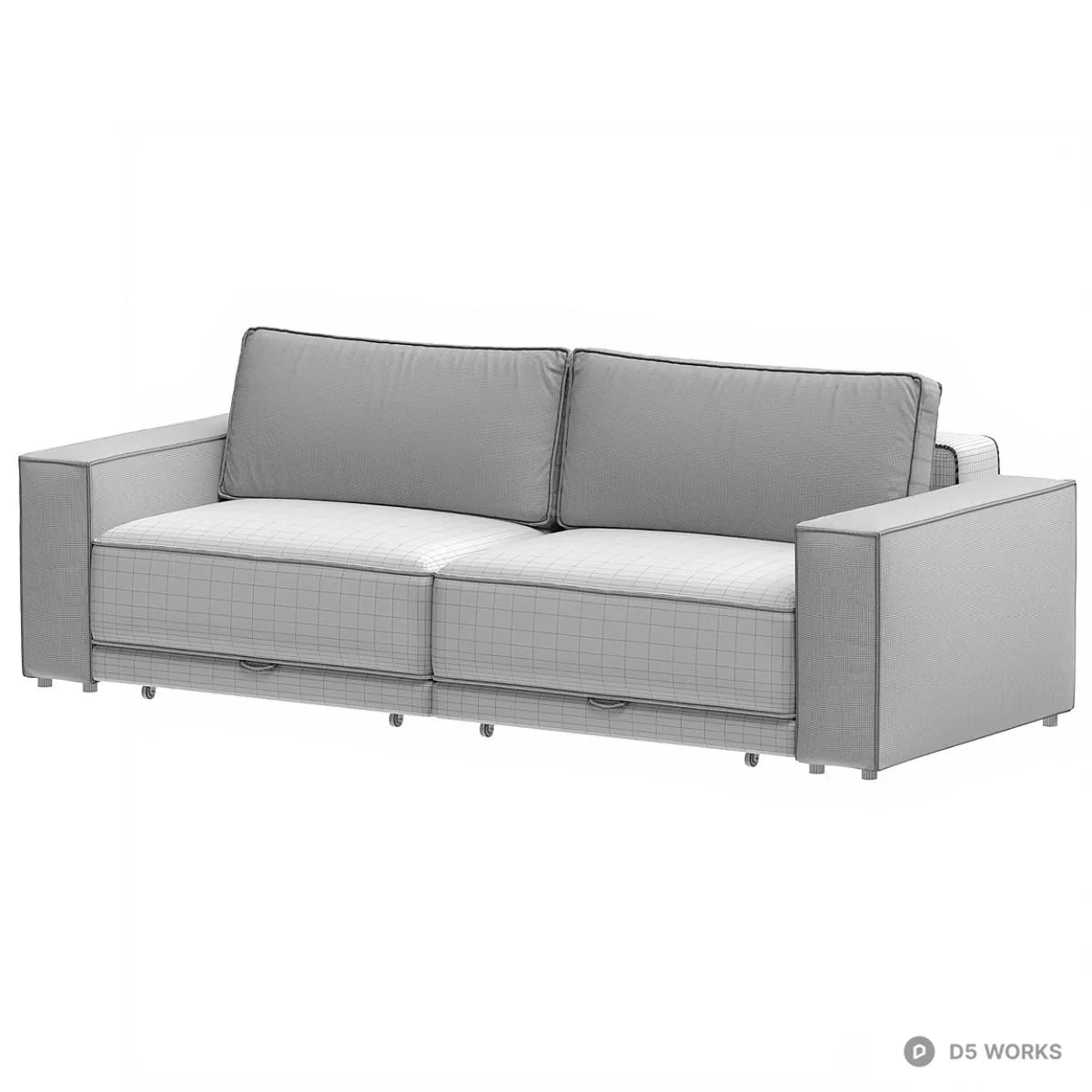 Modern Sofa Bed 3d model thumbnail 6
