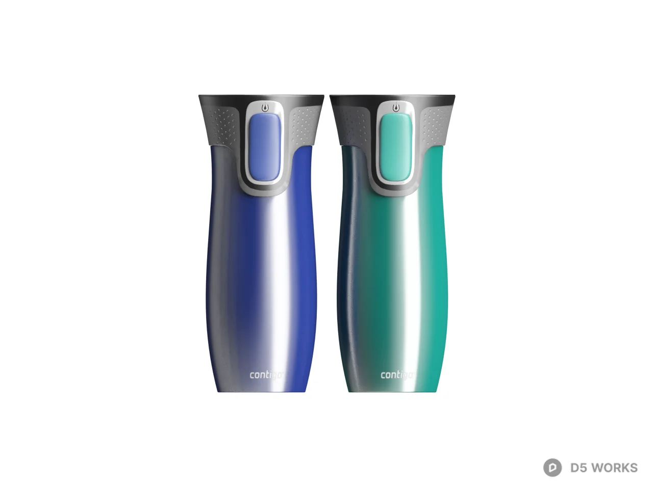 Dual Tone Insulated Travel Cup 3d model thumbnail 2