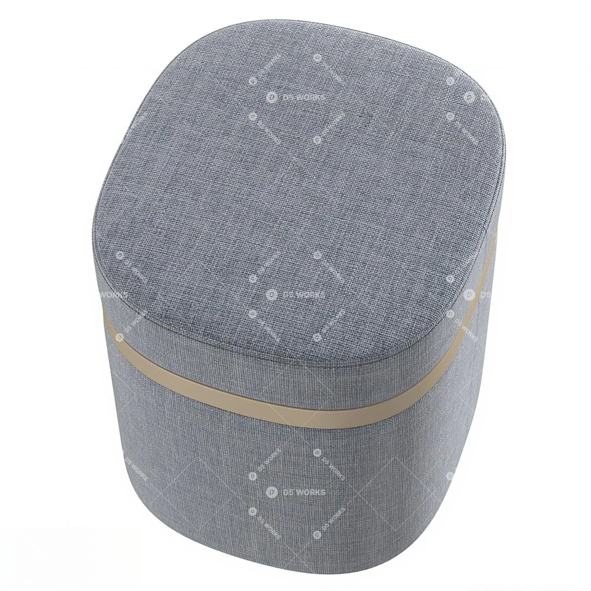 Modern Sofa Stool 3d model thumbnail 2