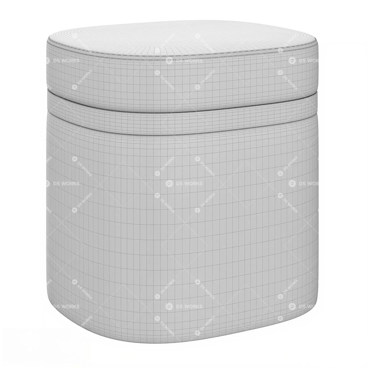 Modern Sofa Stool 3d model thumbnail 6