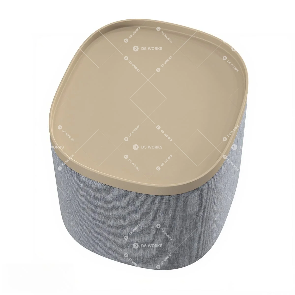 Modern Sofa Stool 3d model thumbnail 4