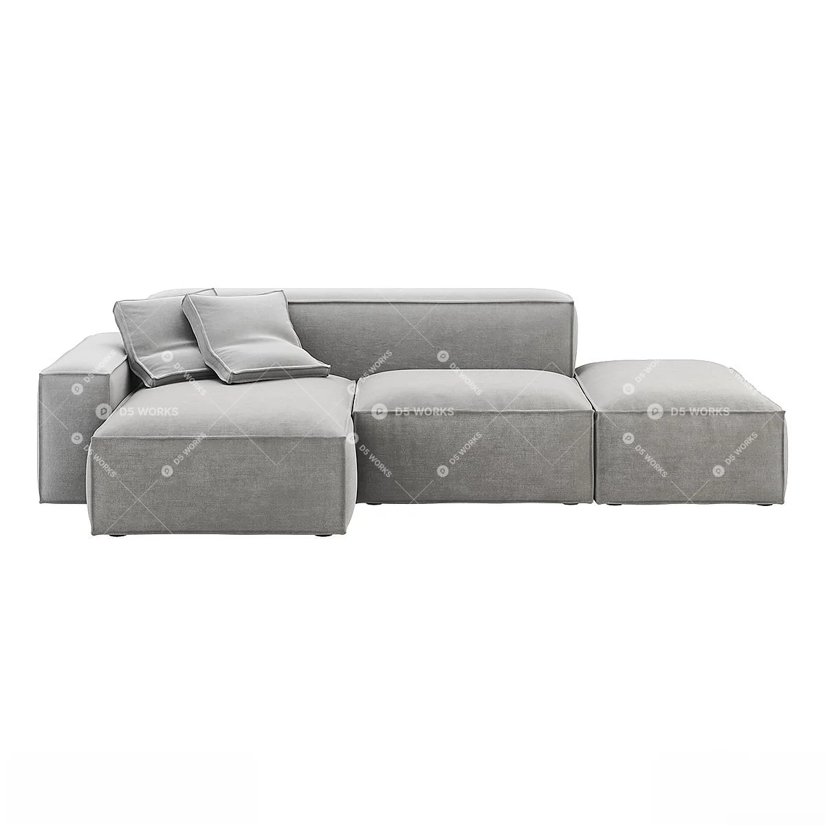 Three-seater Sofa 3d model thumbnail 2