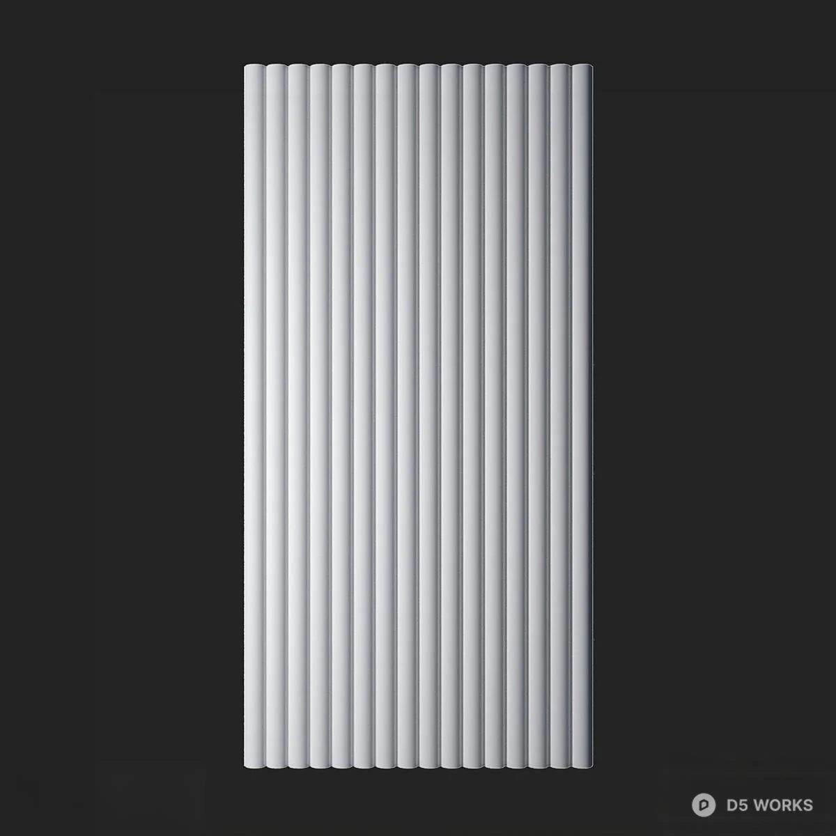 Vertical Groove Wall Panel 3d model - Image 1
