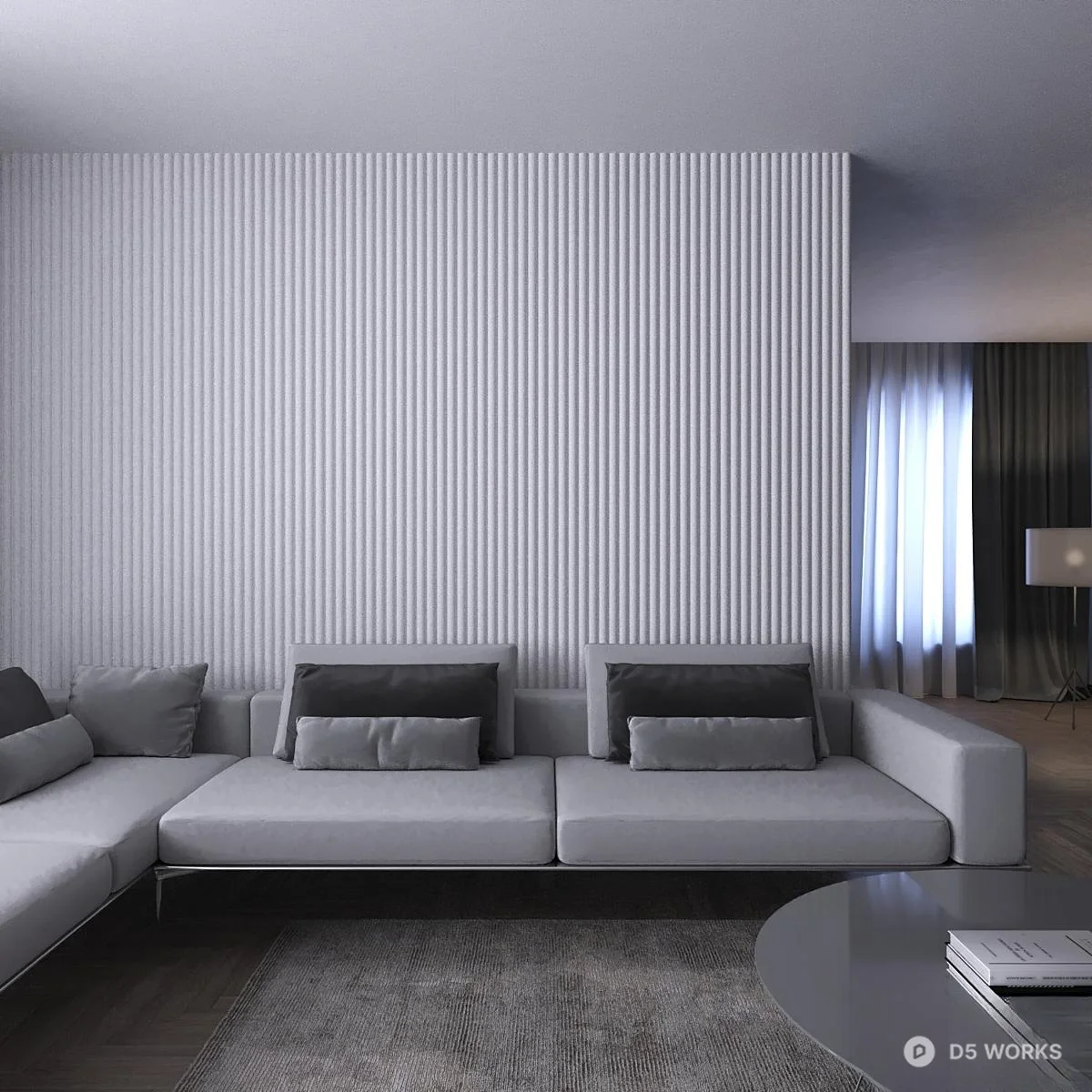 Vertical Groove Wall Panel 3d model thumbnail 2