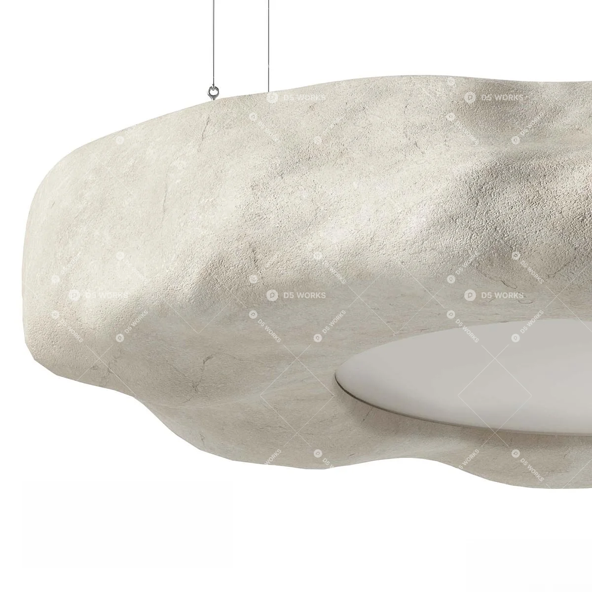 Creamy Pendant Light 3d model thumbnail 2