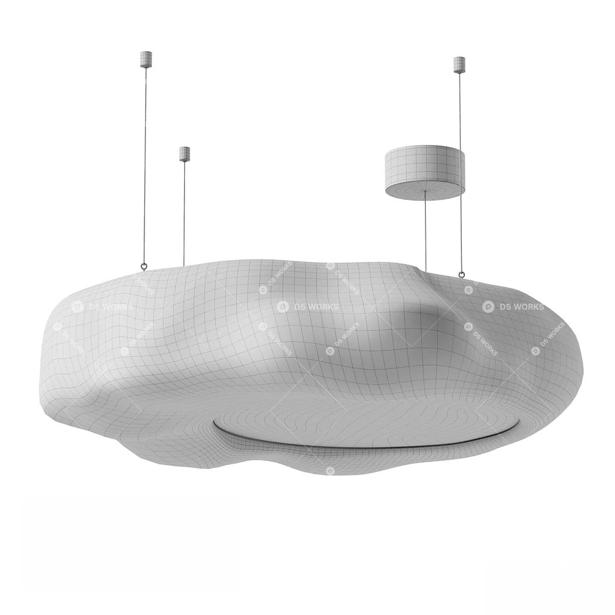Creamy Pendant Light 3d model thumbnail 5
