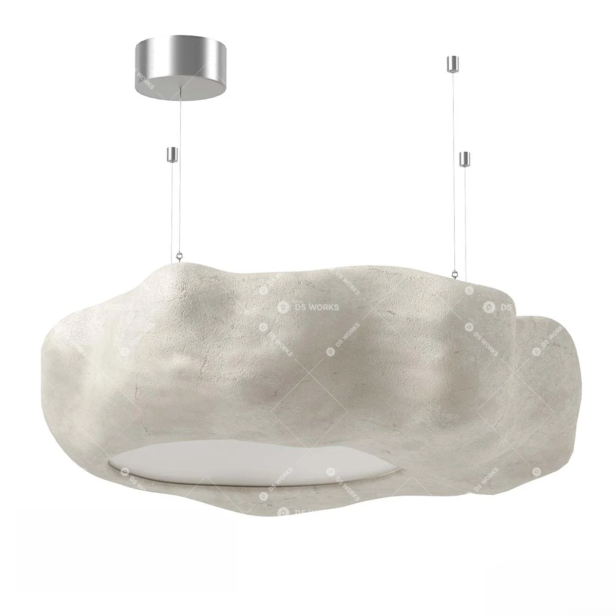 Creamy Pendant Light 3d model thumbnail 3