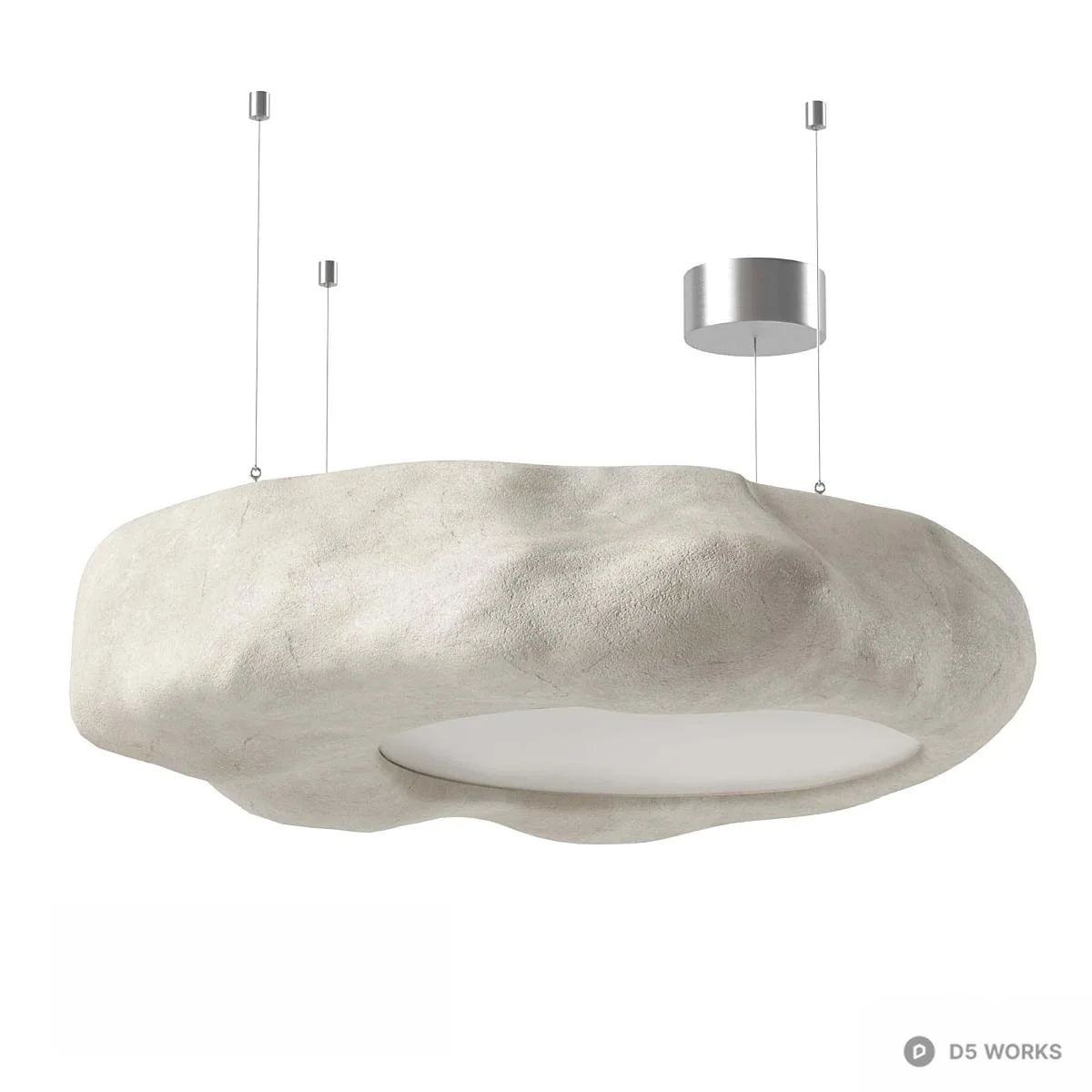 Organic Concrete Pendant Light 3d model - Image 1